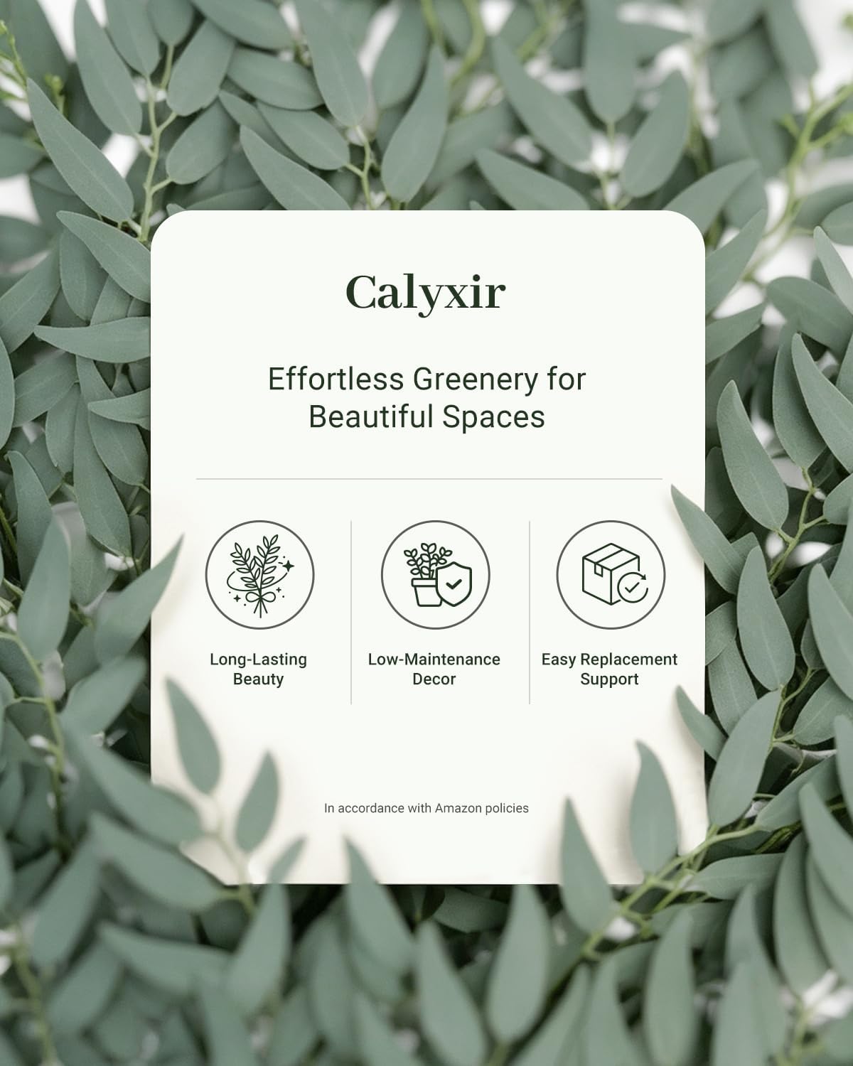 24Pcs Artificial Italian Ruscus Greenery 21" Long Stems, Gray Green | Real Touch Silk Leaves for DIY Wedding Arches, Bridal Bouquets, Centerpieces, Floral Arrangements & Home Vase Greenery Decor